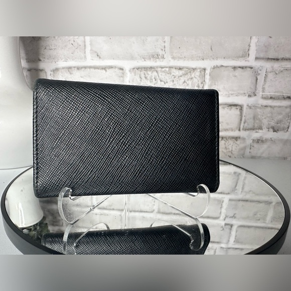 PRADA Saffiano leather black Long Wallet & key case wallet Set of 2 pieces. - Picture 7 of 17